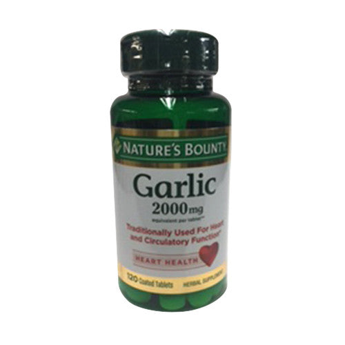Garlic Odor Free (Coated ) 2000 Mg Herbal Supplement Tablets By Natures Bounty - 120 Ea